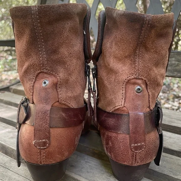 MIZ MOOZ Brown Leather/Suede Ankle Boots SZ 8.5 - Picture 5 of 8